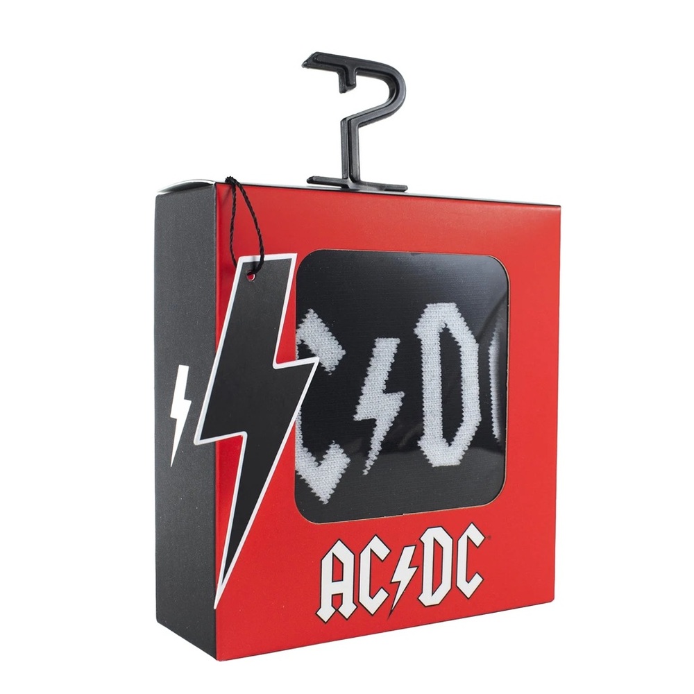 Men’s Black AC/DC Crew Socks - Size 7-12